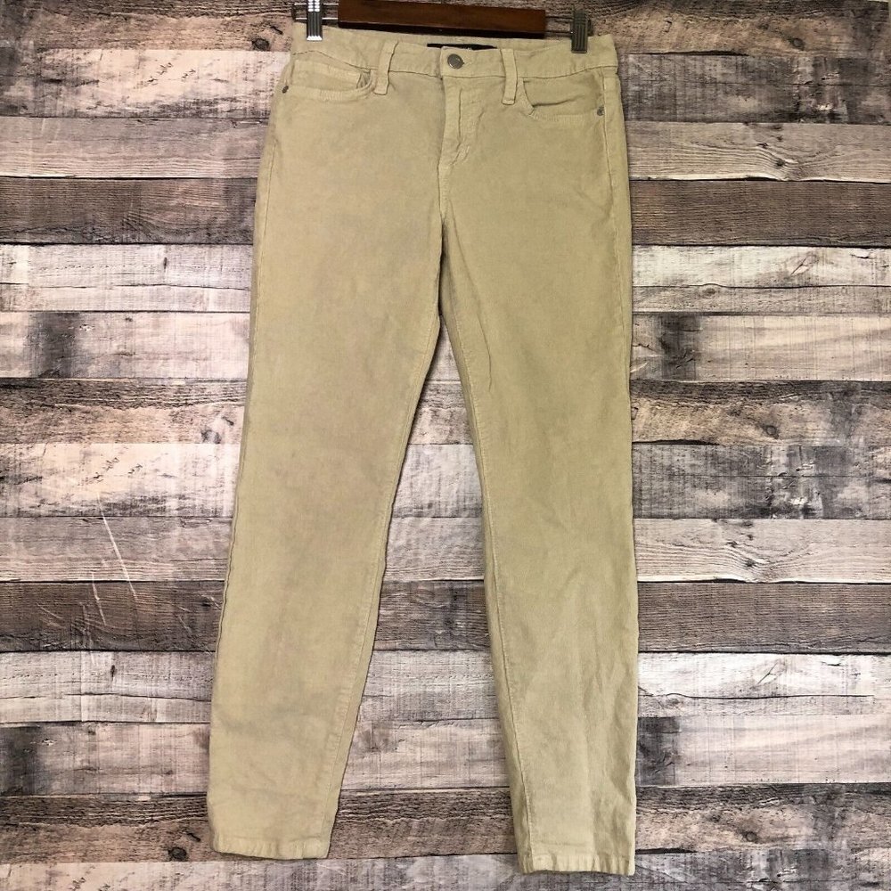 Joe's Jeans Corduroy Pants Womens W 27 Solid Tan Cotton Blend